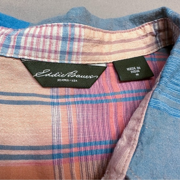 EDDIE BAUER plaid button down shirt, M. - Picture 3 of 4